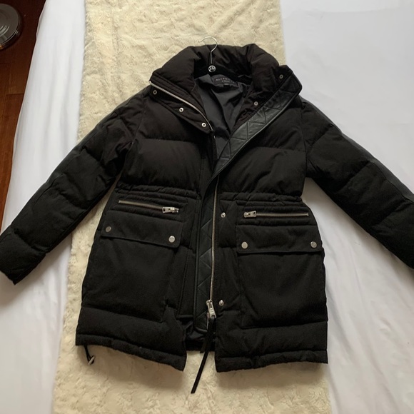AllSaints Kyle Parka Coat Black XS - Picture 2 of 3